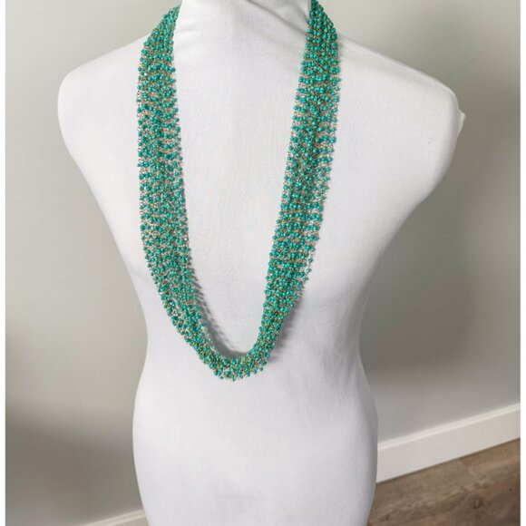 Extra Long Multi Strand Beaded Necklace - Picture 2 of 10